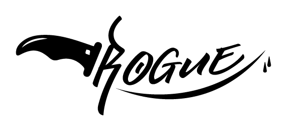 Rogue blade script wordmark