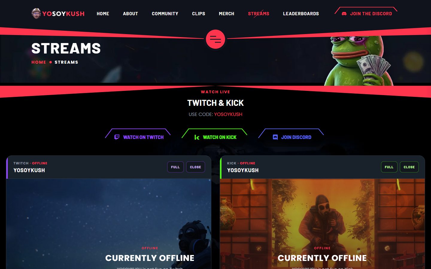yosoykush.fun streams page